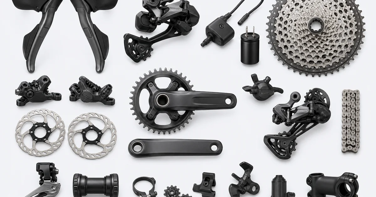 Хронология за 2025–2026: карточки GRX RX820/RX827 Di2, XTR M9200, Deore XT M8200, Deore M6200 Di2, CUES ST-U3030, Q'AUTO FH-U6060 и анонс…